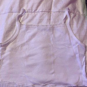 white lace brandy melville tank top